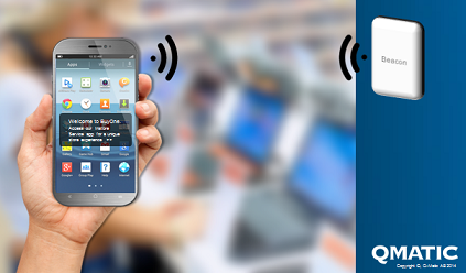 Beacons combined with a mobile app