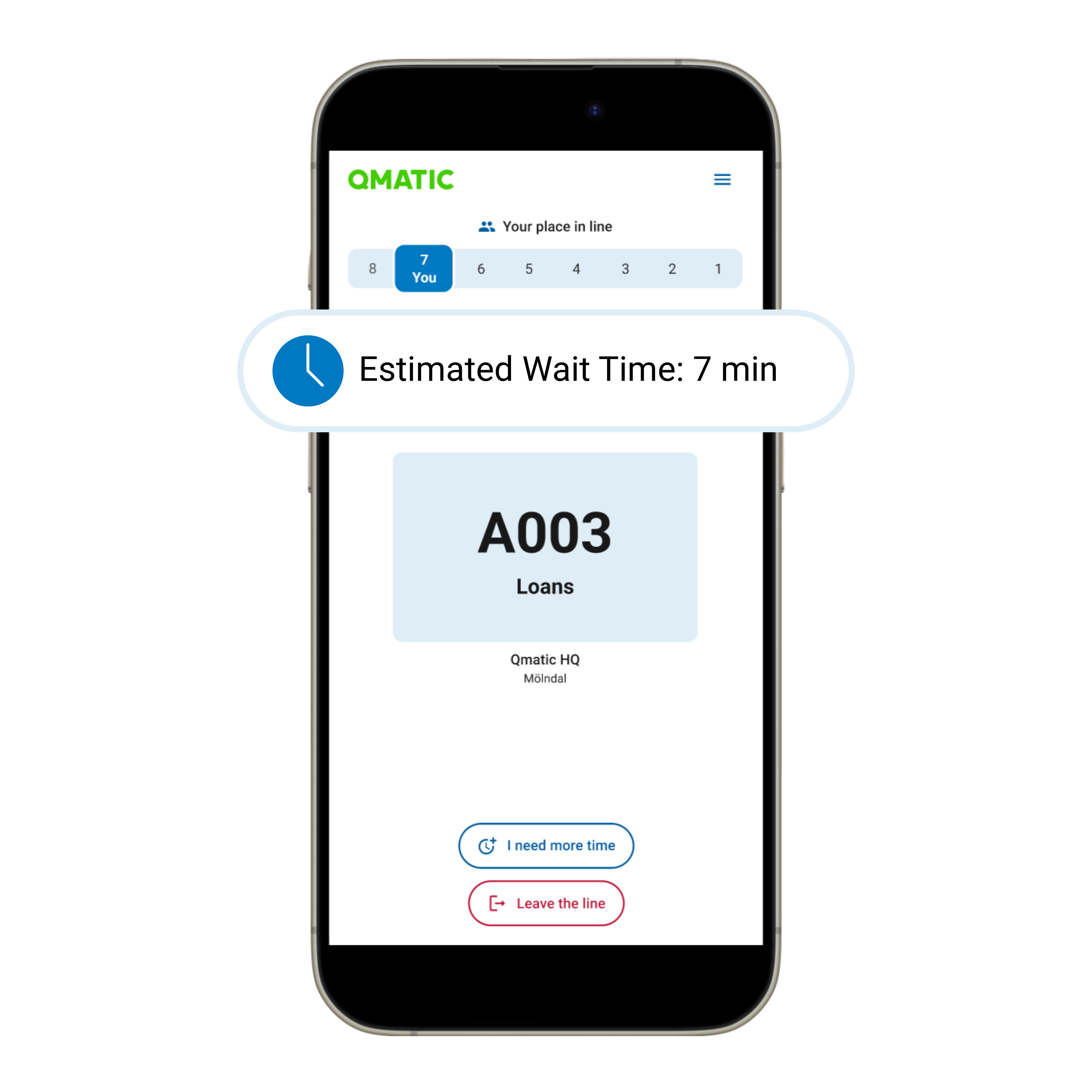 Estimated Wait Time - Mobile Ticket