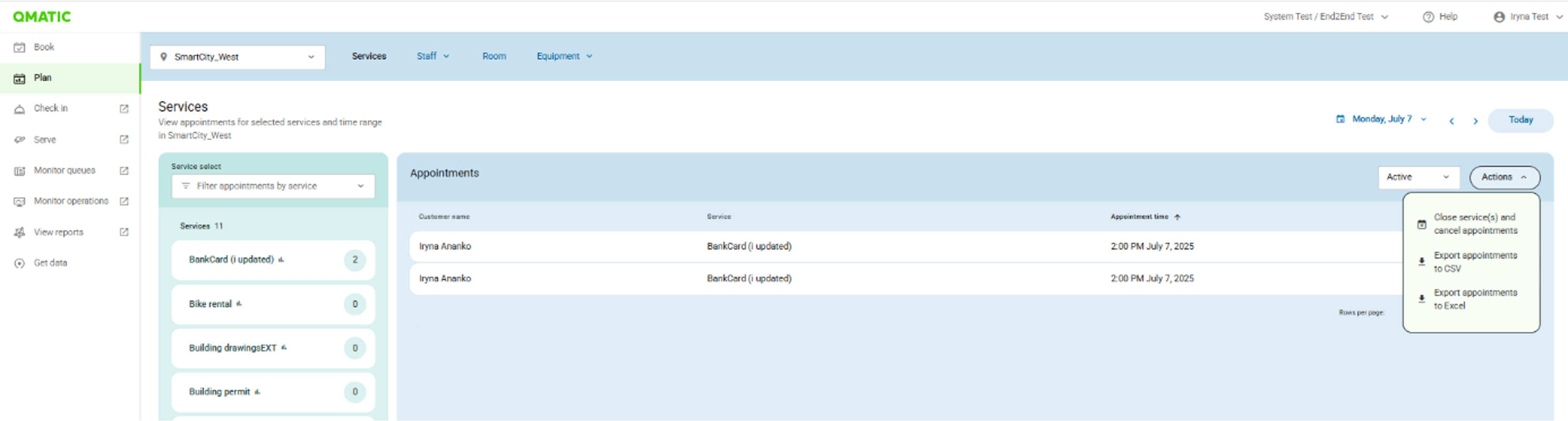 Export appointments to Excel (XLS)   