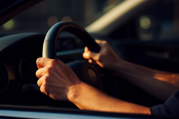Hand on the wheel
