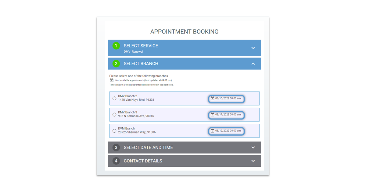 Next Available Appointment now available in Qmatic Web Booking 3.1.1