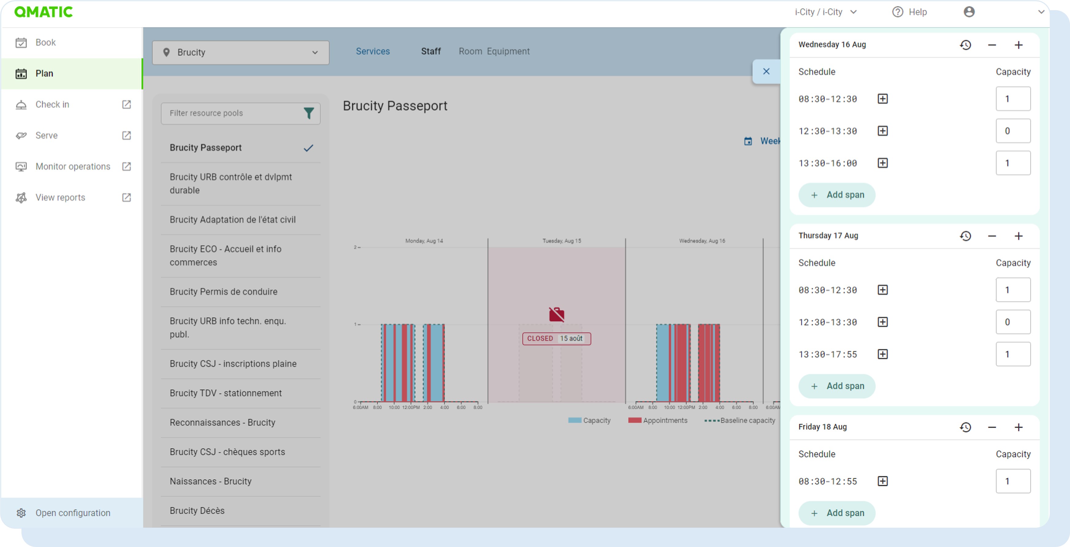 Resource Capacity Planning Screenshot