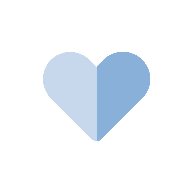 icons _ half heart, heart, favourite, like, love, social media