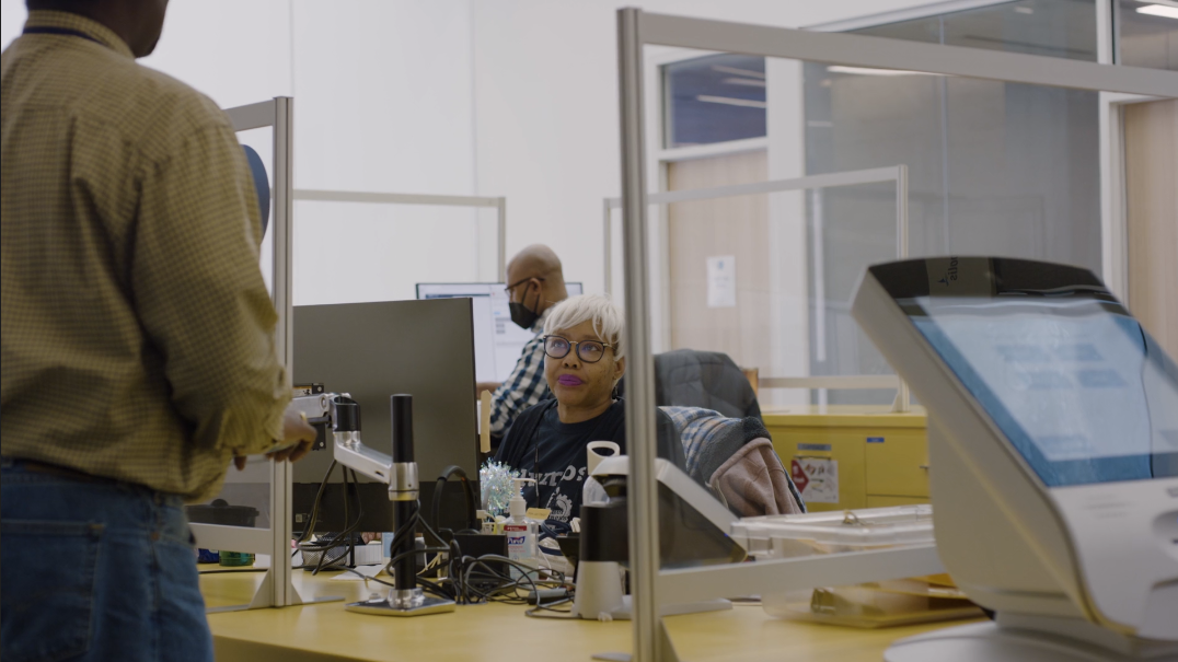 Staff interaction at the City of Minneapolis Service Center 