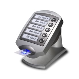 Qmatic TP Button ticket dispenser