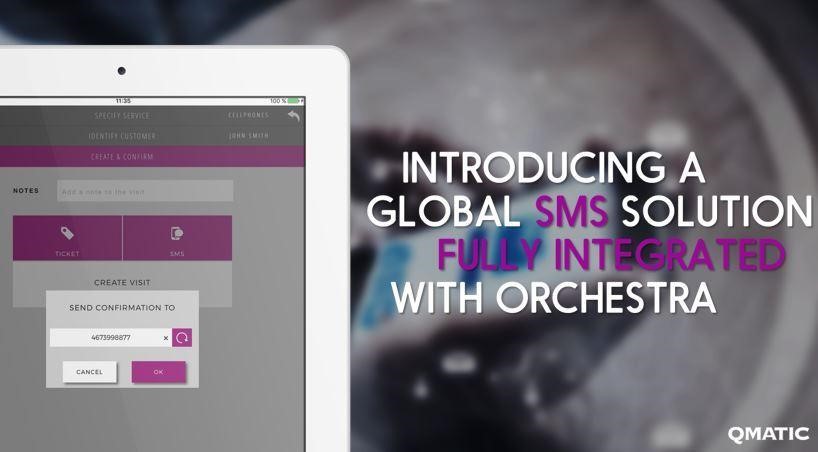 text and grey picture with sms function
