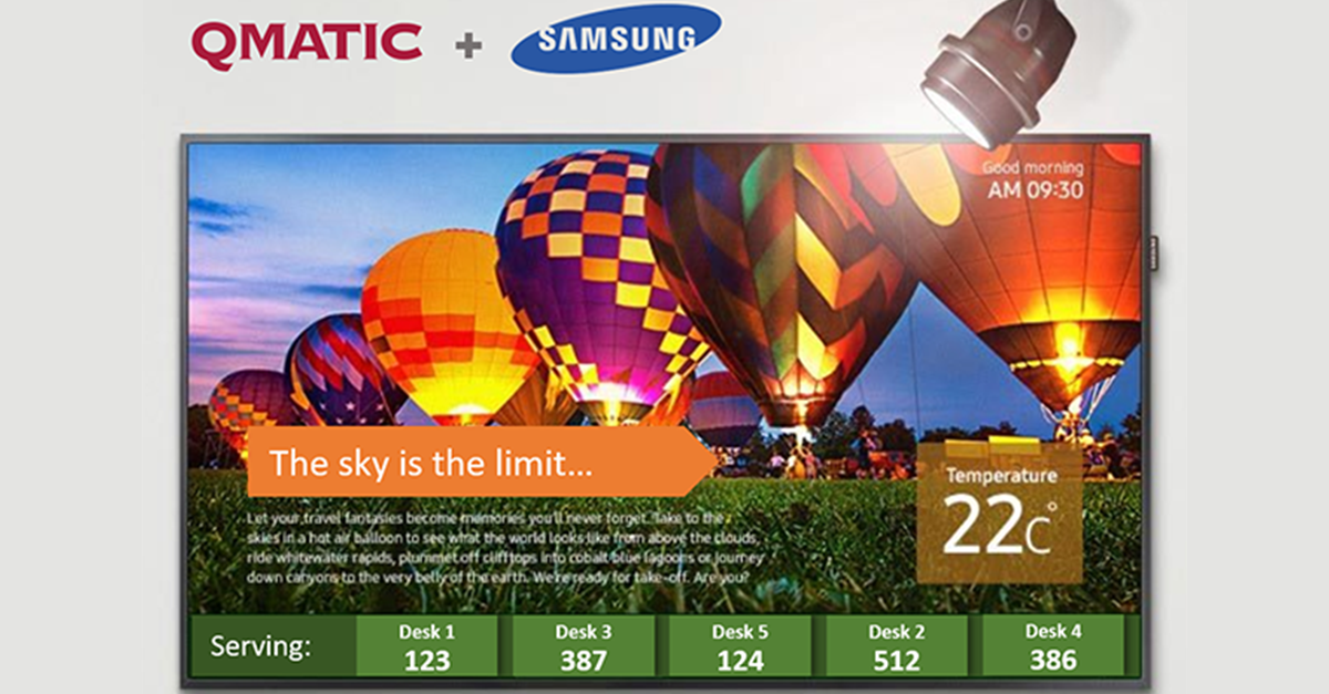 Qmatic and Samsung partner to offer integrated digital signage solutions