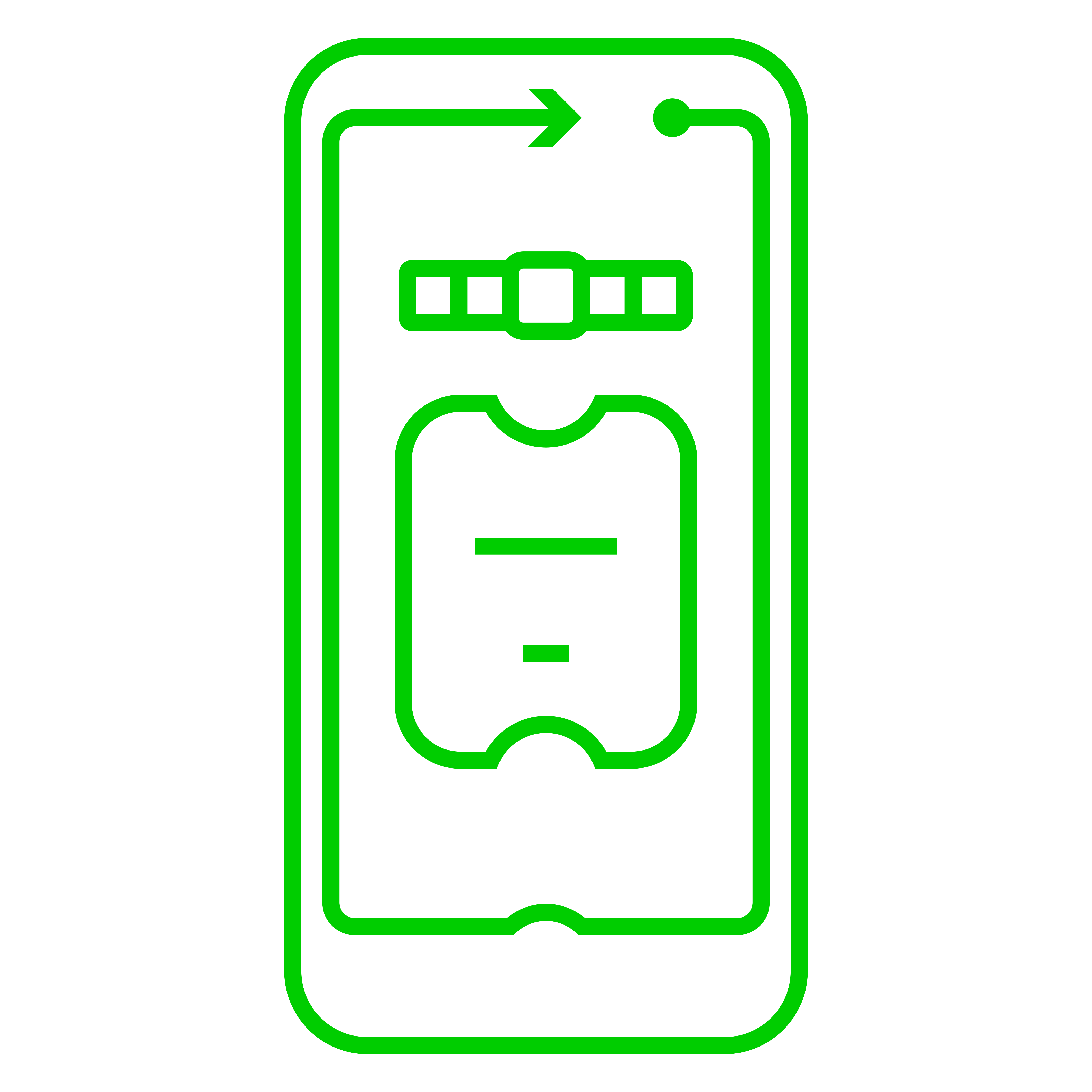 mobile-ticket-bold-icon-green