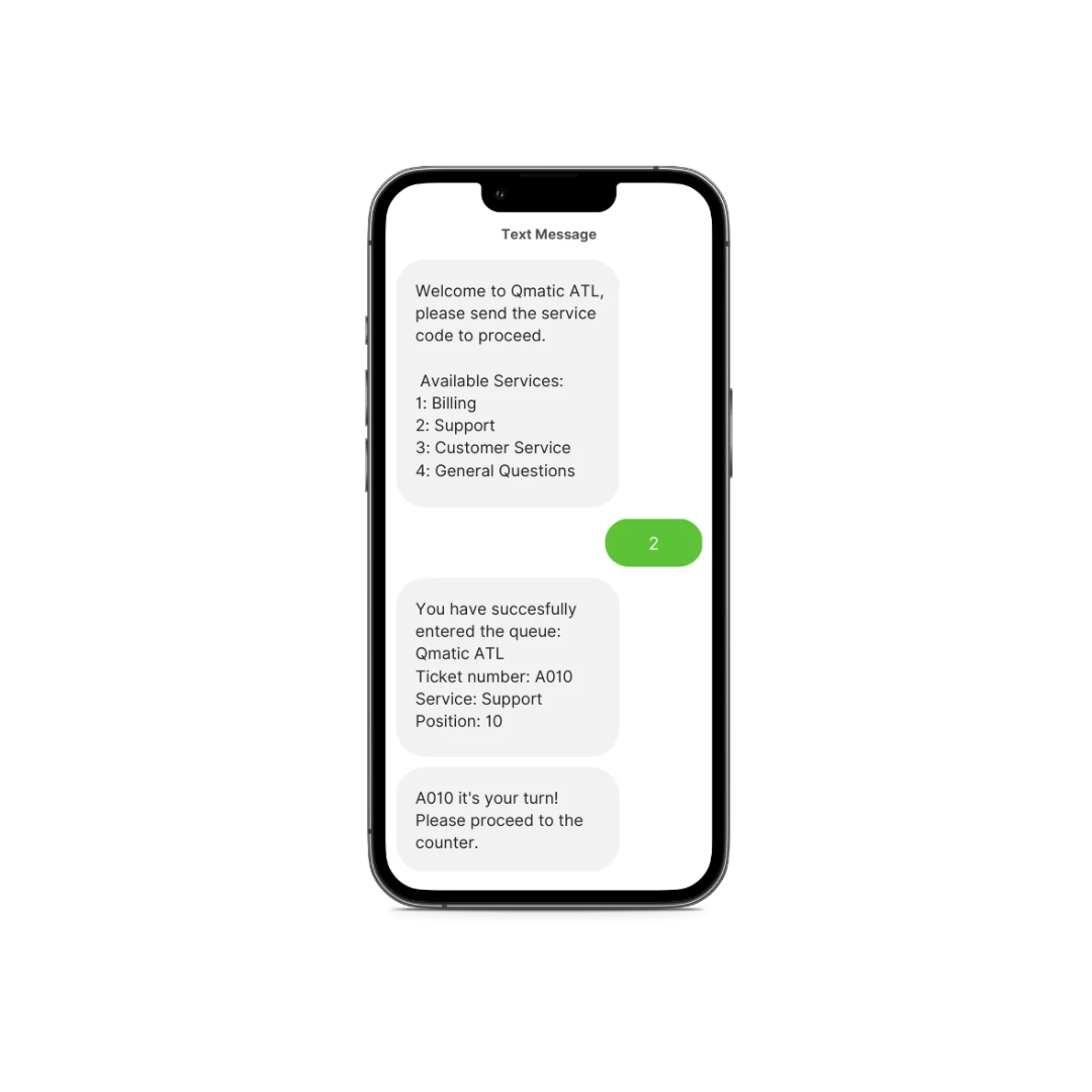 Mobile ticket by text